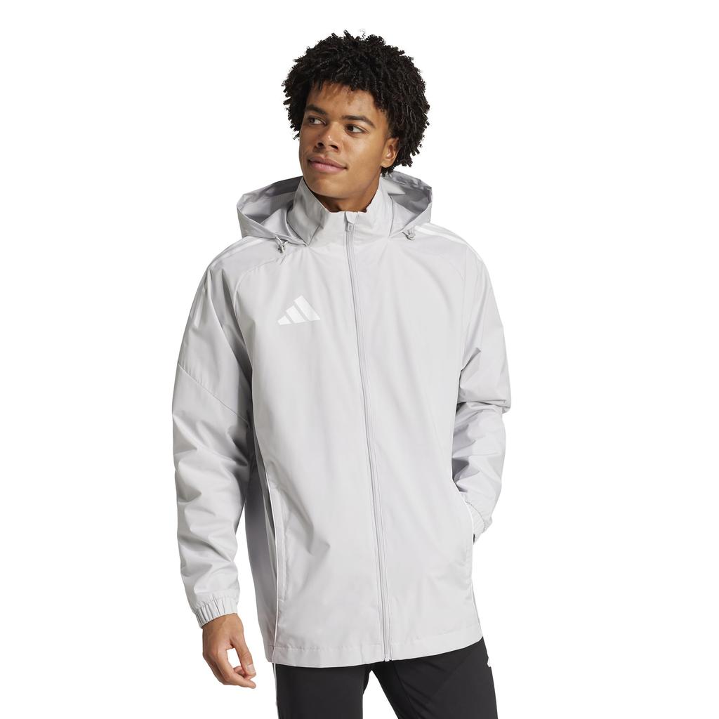 Adidas Tiro 25 Competition Soccer Team Light Gray Sizes All-Weather Jacket, JSJ90, Men's (JI8961), J/XL