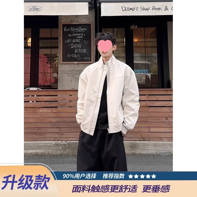Mens Lightweight Utility Jacket Outdoor Windproof Workwear Baseball Style Short Coat With Hood