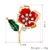 Fashionable High-end Women Flowers Brooch All-match Elegant Sparkling Rhinestone Breastpin Pin Party Jewelry Christmas Gift