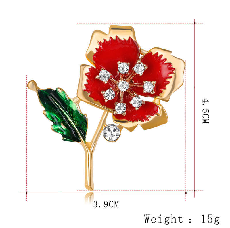 Fashionable High-end Women Flowers Brooch All-match Elegant Sparkling Rhinestone Breastpin Pin Party Jewelry Christmas Gift