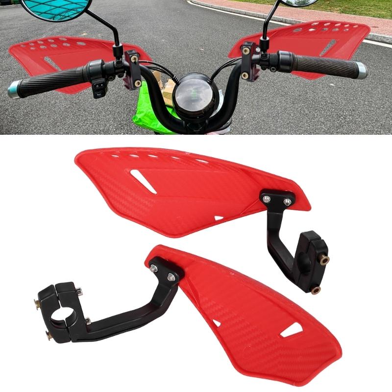 Dirt Bike Handguard Kit with Clamp On Handlebar Brackets, Vented Guard Pair, and Hand Cover for Trail Route Use