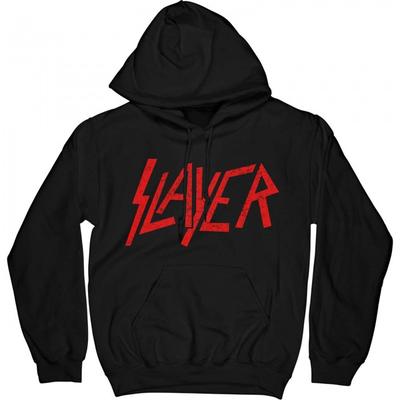 Slayer Unisex Adult Distressed Logo Pullover Hoodie