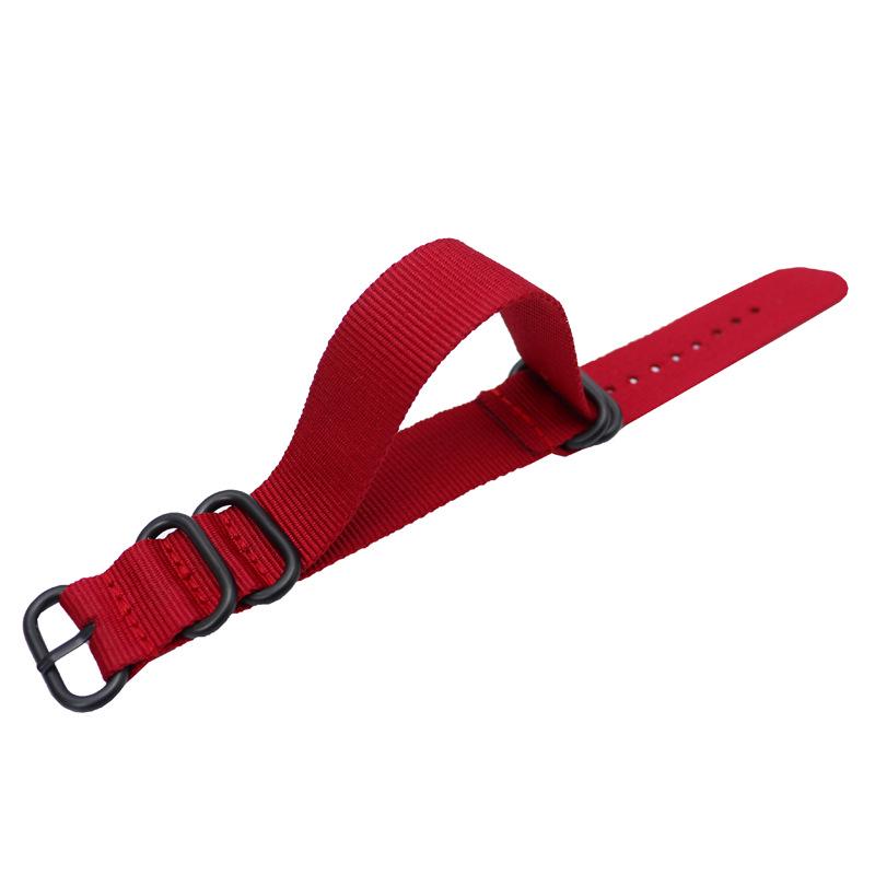 Zulu NATO Nylon Watch Strap with Black Five-Ring Buckle, 18/20/22/24mm Options Available