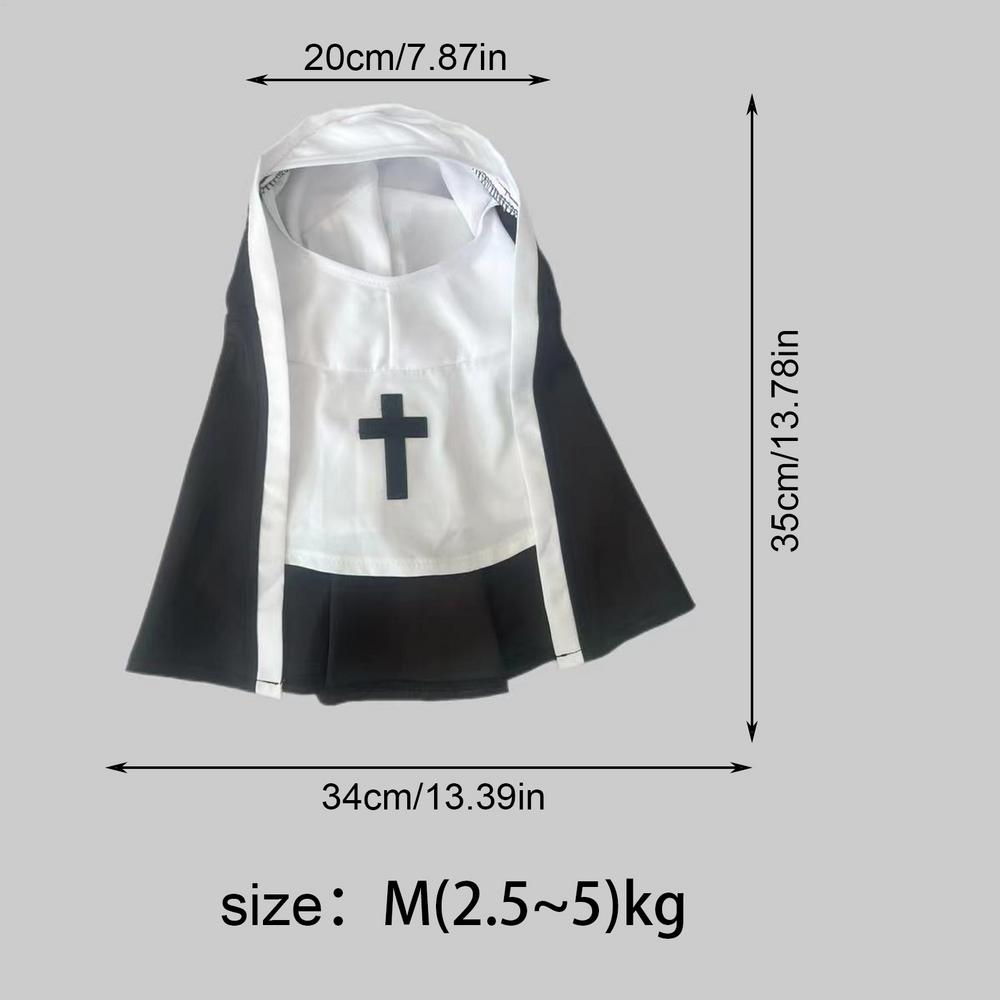 Dog Nun Costume Halloween Costume Parties Supplies For Dog Cats Photoshoots Fun Cosplay Outfits Funny Dog Costume Sister Habit