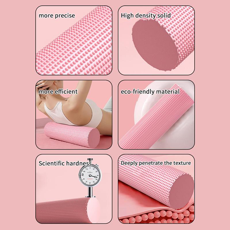 High Density EVA Foam Roller with Textured Bumps Deep Tissue Massage for Home Gym Yoga Post Workout Muscle Soreness Relief