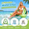 Siège flottant gonflable en PVC Chaise d'eau Transat de piscine avec assise en maille Design pliable pour les activités aquatiques en extérieur et la relaxation