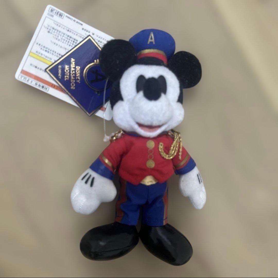 Disney Ambassador Hotel Mickey Plush Badge Tag Toy