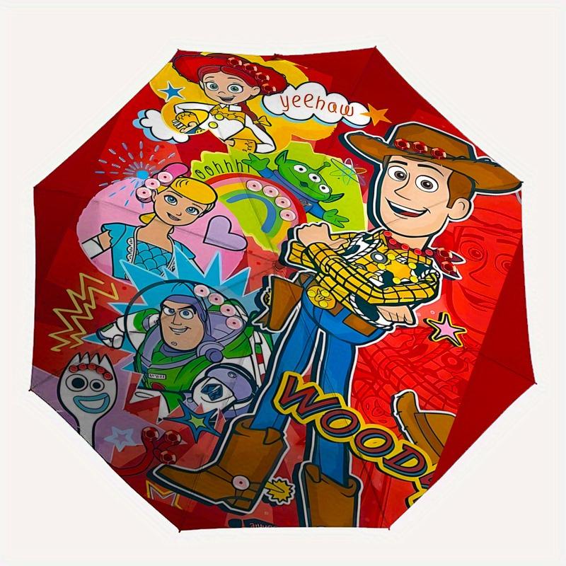 Toy Story Woody Automatic Opening and Closing Umbrella, Compact Travel Umbrella, Lightweight and Portable, Suitable for Beach Commuting Busi