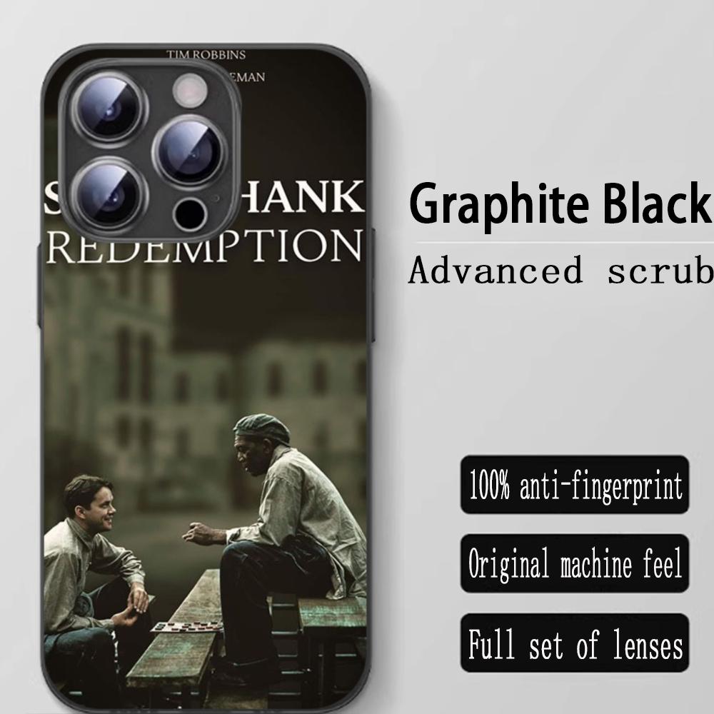 Classic ins Shawshank hot Phone Case For iPhone 16 15 14 13 12 11 X XR XS 8 Plus Mini Pro Max Soft black Shockproof Cover