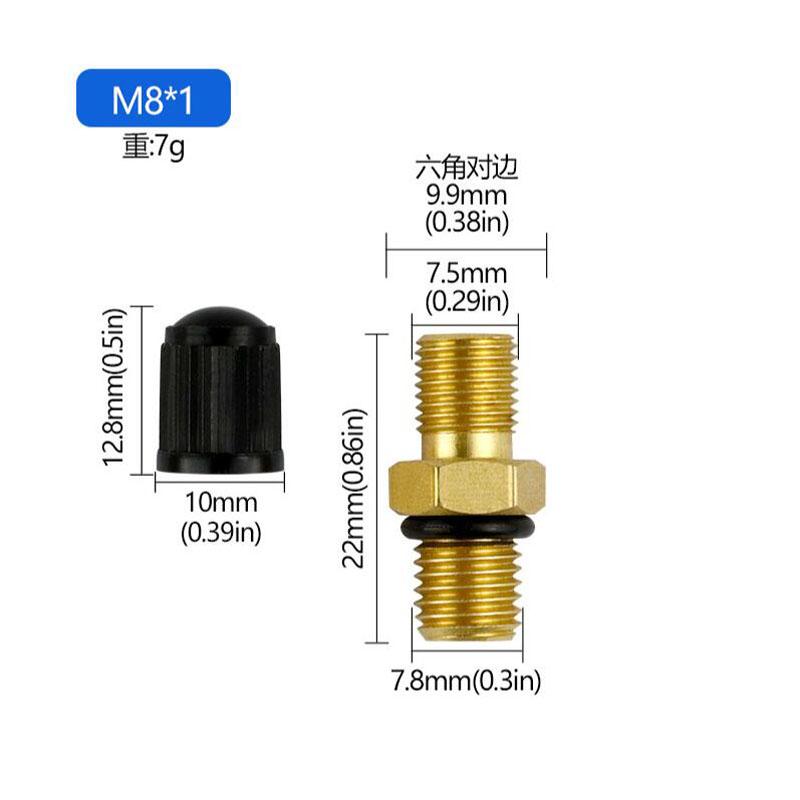 

Медный колпачок клапана 1/8 1/4 NPT M8*1 Латунный фитинг-колпачок Используемые золотники клапанов шин автомобиля, мотоцикла и велосипеда Прочный воздушный клапан A