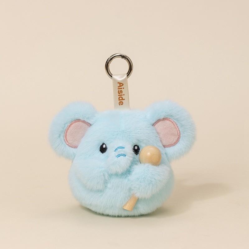 Knock On The Wooden Fish Plush Keychain With Soft Polyester Filling For Gift And Decoration