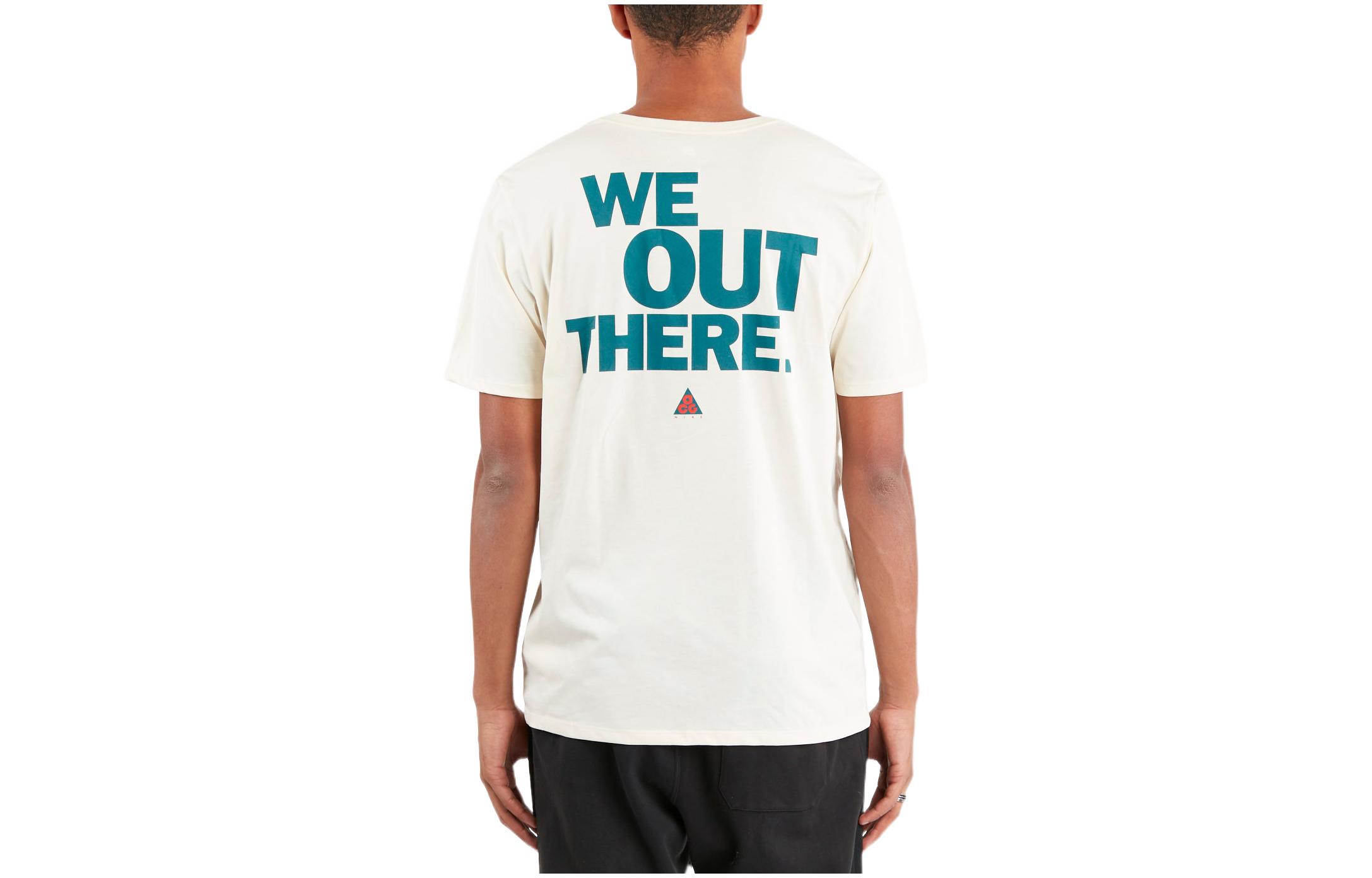 Nike ACG T Shirts Men s White Crew Neck Moderate Straight Fit AQ3951-258