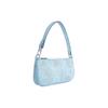 By Far Rachel Printed Pattern Zipper Closure Leather Tote Shoulder Bag Medium Women bags Denim-Blue 23CRRCLSPRHCCEMED-152696