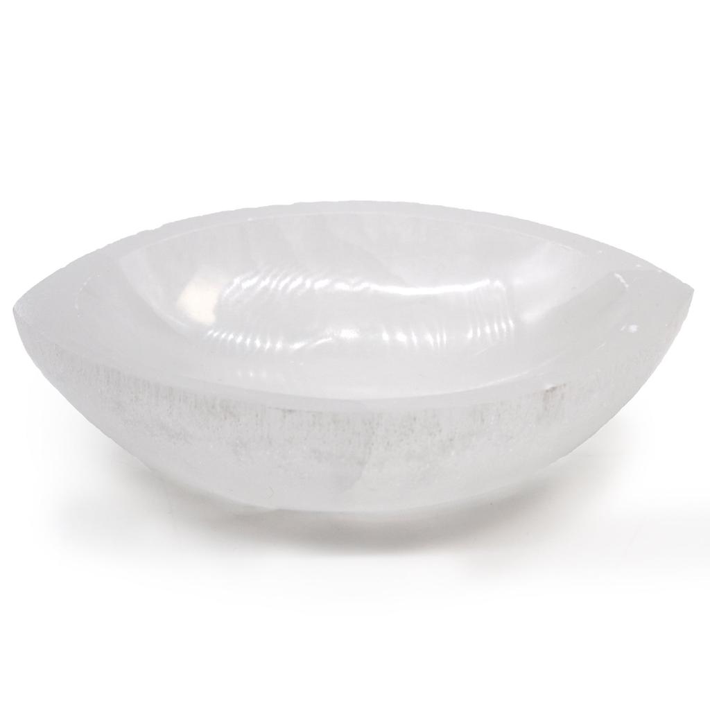 Selenite Bowl, Eye Shape 15 Cm