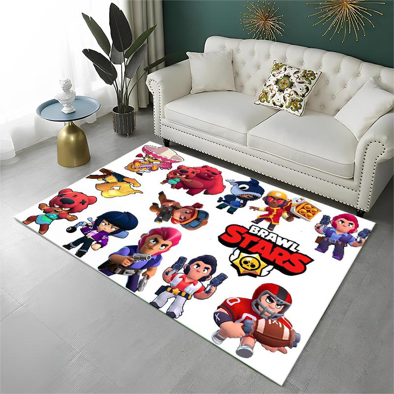 Cartoon B-Brawl Game Non-Slip Area Rug for Living Room,Bedroom,Playroom,Soft Carpet Floor Mat Home Decor Rug Kids Room Gift