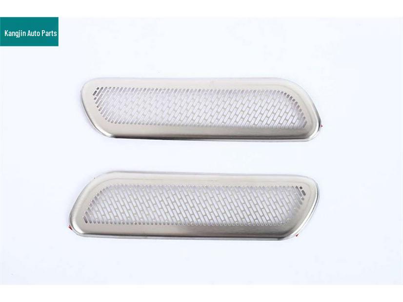 Dustproof Speaker Covers for 2025 Aion V Tyrannosaurus Rex Front Door Panels - Silver Stainless Steel Interior Modifications