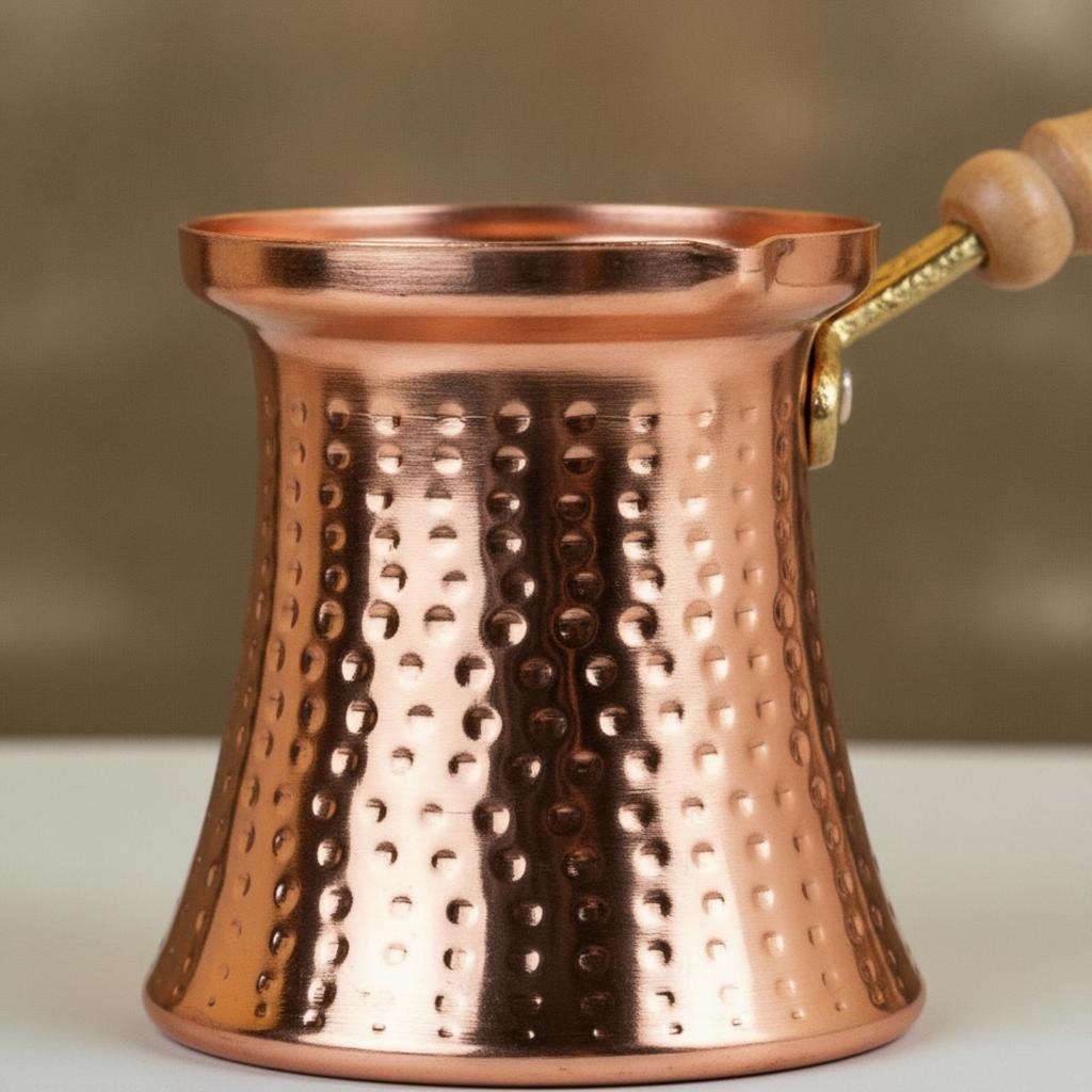 Cezve Multifunctional 450 Ml Turkish Coffee Pot Resistant Hammered Metal