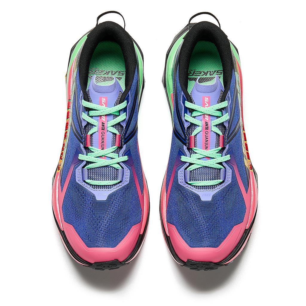 Anta Falcon 2 Elite Edition Champion Sports Rutschfest Abriebfest Atmungsaktiv Low-Top Freizeit-Laufschuhe Damen Sneaker Blau Pink Grün 122515516A-1