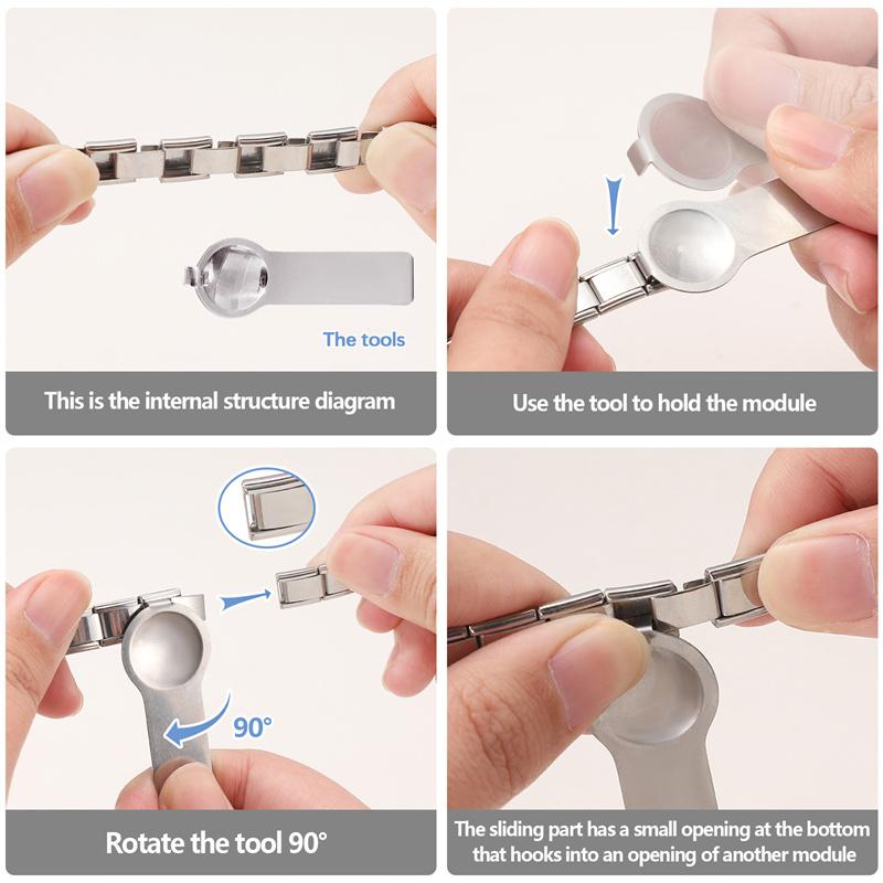 Fashion Devil Eyes Heart Star Flowers Italian Charm Links Stainless Steel Fit 9mm Bracelet Zircon DIY Making Gifts Wholesale