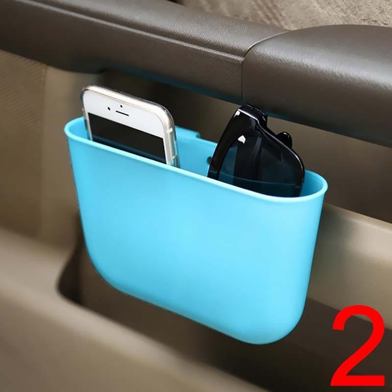 Creative Car Trash Bins Car Compartment Multifunction Side Bucket Trash Box Phone Gadgets Storage Bo