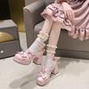 Thick Soled Mary Jane Shoes Women's Original New Sweet Japanese Lolita Hot Girl Tea Party High Heeled Leather Shoes