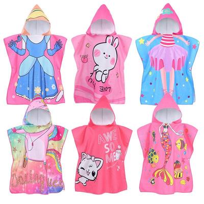 Children's Cartoon Hooded Quick-Dry Bathrobe & Poncho