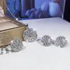 Rich Woman Micro Set Crystal Zircon Jewelry Three Piece Set  Full Diamond Starry Sky Necklace Earring Set