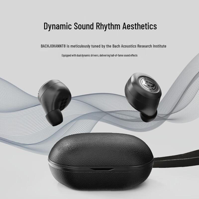 Bach Johann T8 Wireless Bluetooth Noise-Cancelling Sport Earbuds