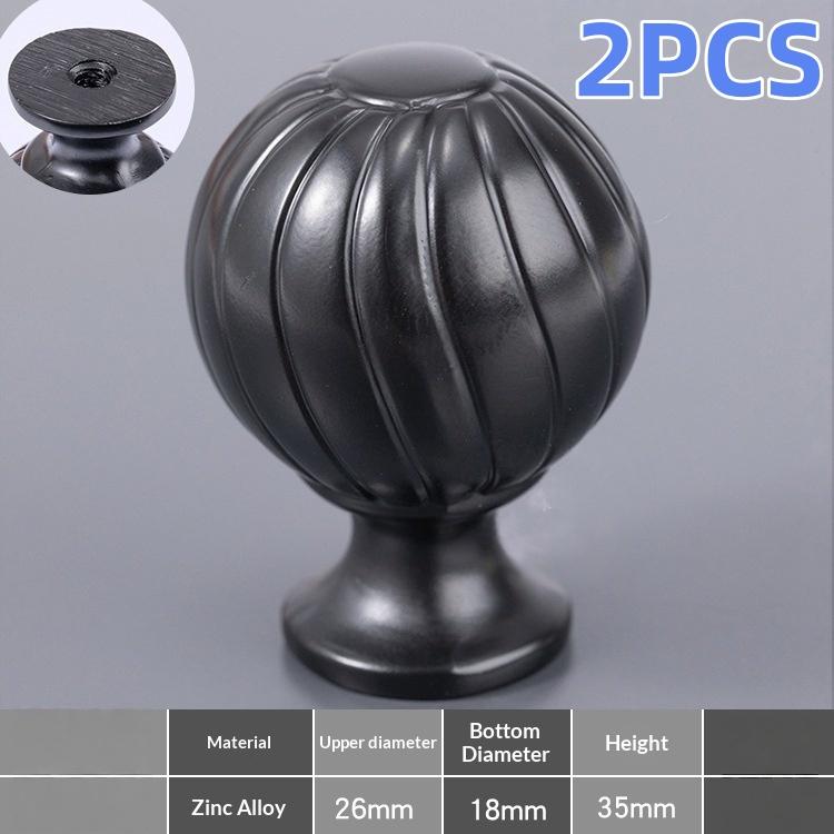 1/2Pcs Simple Kitchen Cabinet Bed Wardrobe Drawer Handle  Light Luxury Zinc Alloy Single Hole Round Ball Cabinet Door Handle