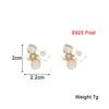 Retro Bohemian Blossoms of Flowers Stud Earrings Black White Square Crystal Women's Small Earrings Vintage Unusual Ear Jewelry