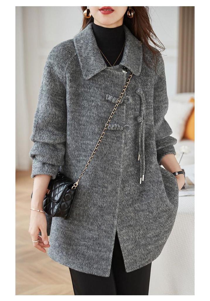 Women's Mid-Length Woolen Coat - Autumn/Winter 2025 Korean Style