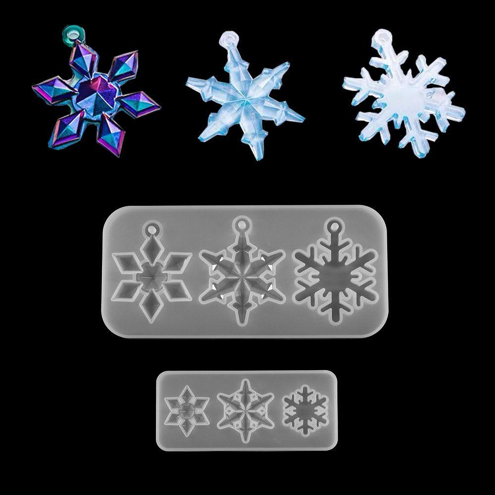 DIY Crafts Hanging Christmas Gift Epoxy Resin Mold Silicone Pendant Snowflake Resin Molds