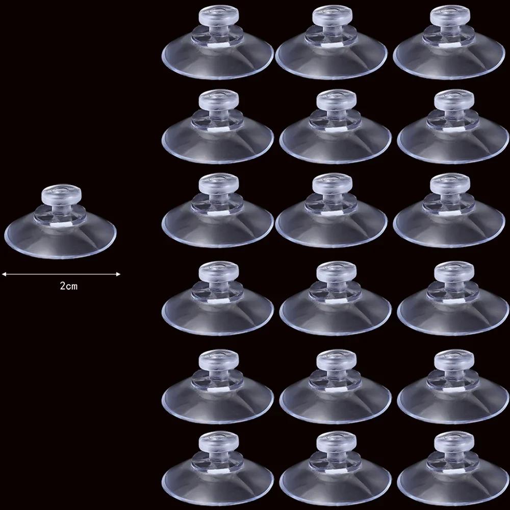 

50/5PCS Transparent Suction Cups Hooks Plasitc Self Adhesive Mushroom Head Sucker Hanger Home Kitchen Bathroom Organizer Supply 5PCS