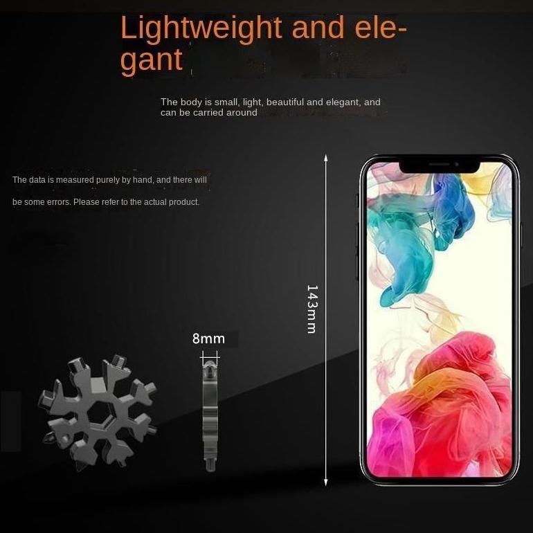 Multifunctional Snowflake Wrench EDC Socket Wrench Hexagonal Octagonal Combination Wrench Portable Tool Stainless Steel Wrench LM