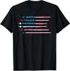 American Flag Military Jet Plane Aviation Gift Idea T-Shirt S-3XL