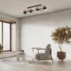 Ceiling Light 4xE27 23W IP20 – Black Design & Natural Wood