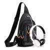 Men Chest Bag Casual Sling Bag Crossbody Backpack Waterproof Shoulder Bag Multi Pocket Travel Sports Chest Pack for Men Women