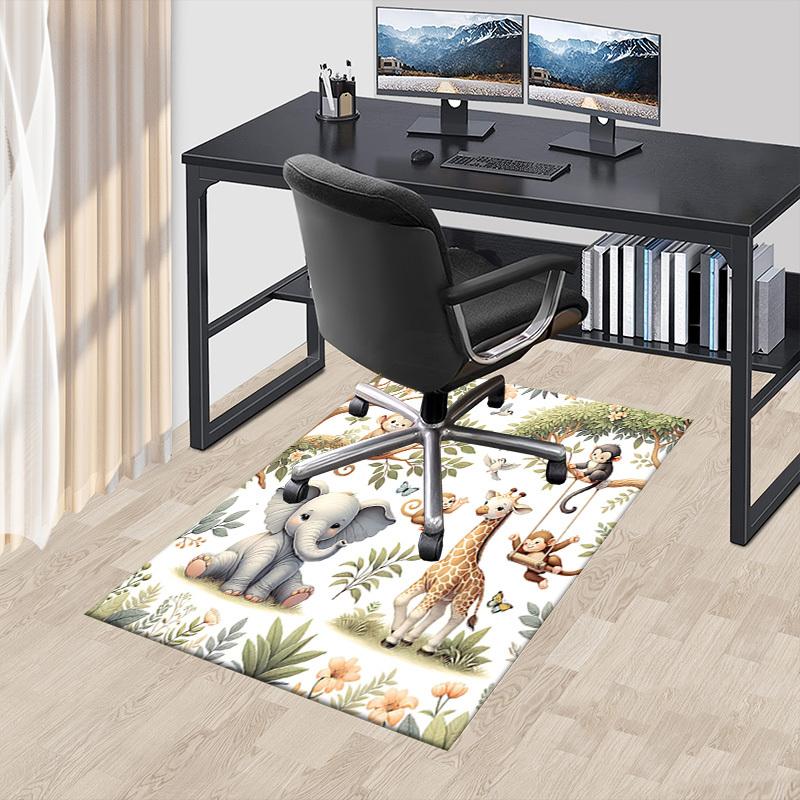 1PC elephant giraffe Extra Large Non-Slip Floor carpet, Office, family, bedroom, Studio - Large Area RugJ0360