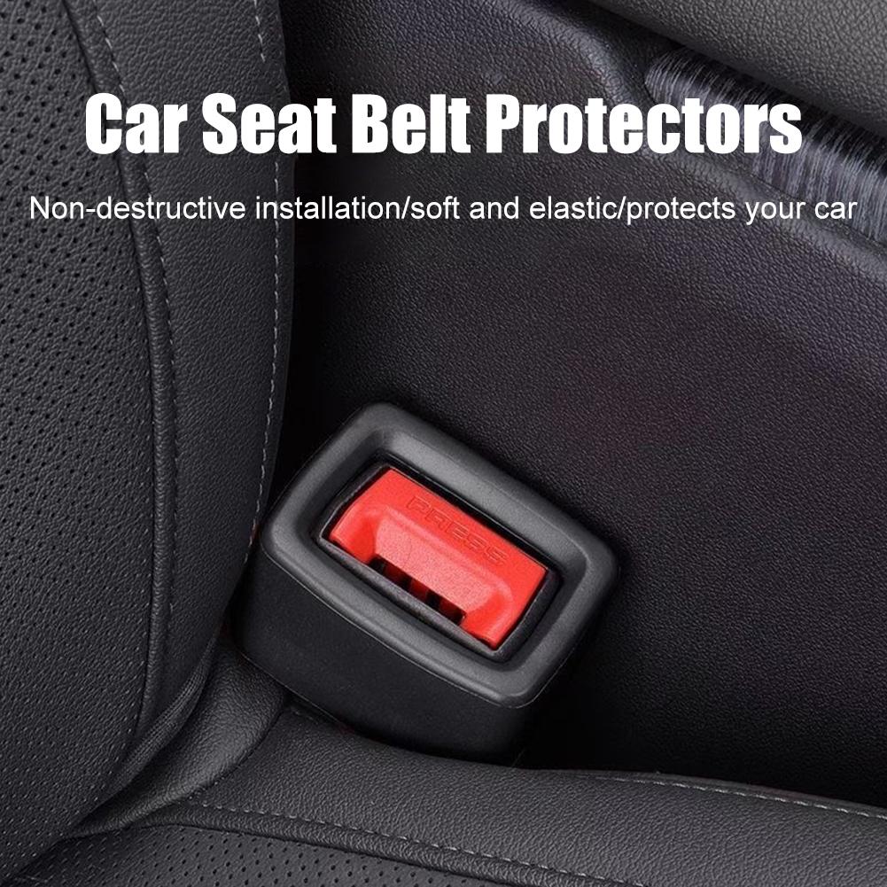 1/2PCS Car Seat Belt Buckle Cover Anti Scratch Seatbelt Button Protector Seat Belt Protection Cover Car Interior Accessories