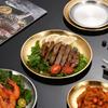 Stainless Steel Food Plate Korean Dining Plate Eco-Friendly Metal Tray  Kitchen