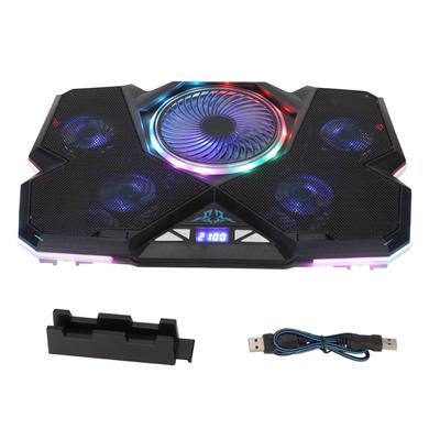 Laptop Cooler 12 RGB Modes 7 Height Stands Laptop Gaming Cooler Fans With LED Screen for