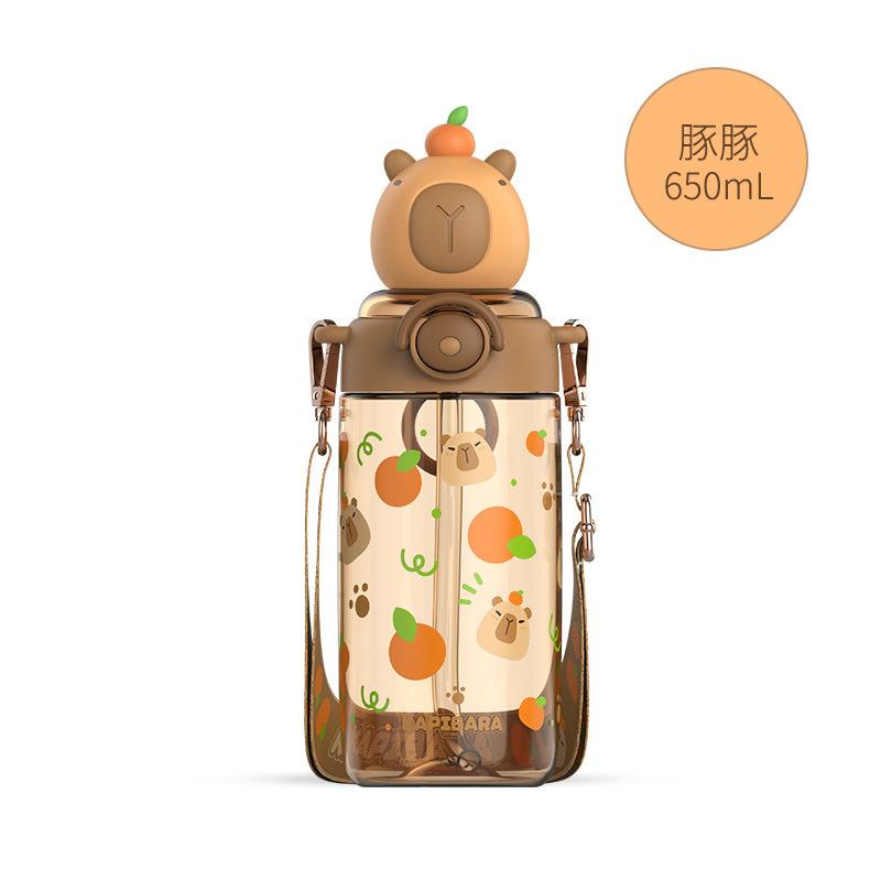 

Kawaii Высококачественные бутылки из тритана Capybara Материал для воды, Детская портативная капибара Sditch Снятие стресса Свадьбы Подарки 650ml