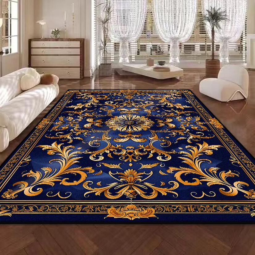 Europäisches Blumendesign Dekoration Zuhause Wohnzimmer Teppich Rutschfest Mädchenzimmer Dekor Schlafzimmer Teppich Weiche Sofa Tischmatte Leicht zu Reinigen