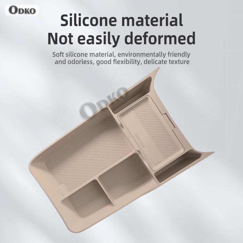 For AITO M7 Silicone Storage Box Center Console Under Layer Modification Special Car Interior Accessories Organizer