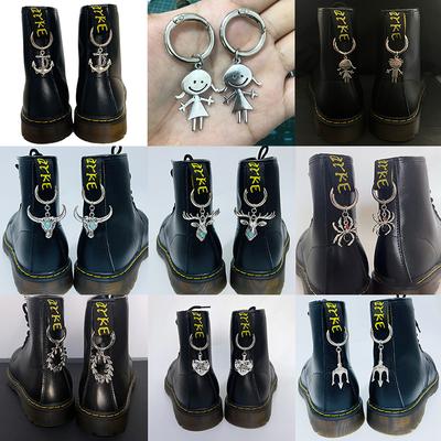 Gothic Sword Flame Serpent Pentagram Martens Metal Shoe Buckle Punk Diy Detachable Circle Buckle Animal Pendant Shoe Accessories