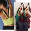 Conjunto de Camisola Alcinha Europeia Sem Costura e Sutiã de Yoga