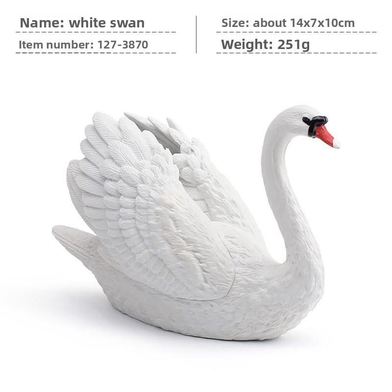 Wildlife Animal Pvc Swan Model With Realistic Design For Childrens Educational Decor