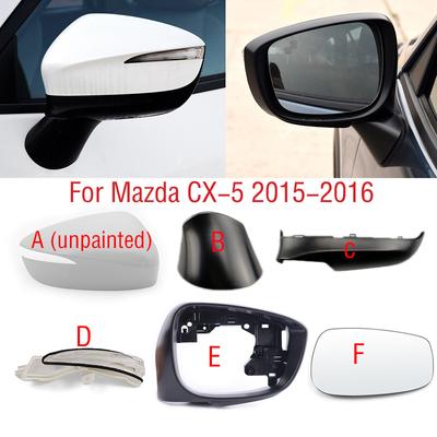 Pour Mazda CX-5 CX5 2015 2016 Cadre de rétroviseur latéral de voiture Couvercle de base inférieur Rétroviseur Clignotant Lampe Lentille En Verre