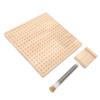 Wooden Blocking Board 324 Holes Polished Rubber Wood Handcrafted Knitting Board with Steel Pins Needles for Crocheting