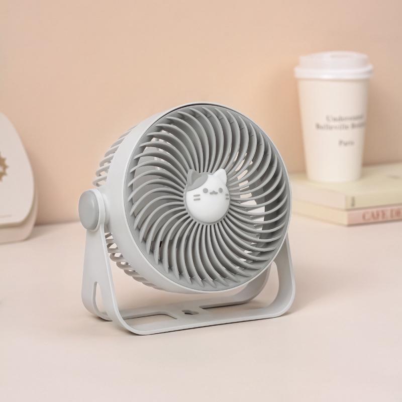 

USB Rechargeable 360° Rotating Mini Wall-Mounted Desktop Fan 152x87x144mm сірий колір
